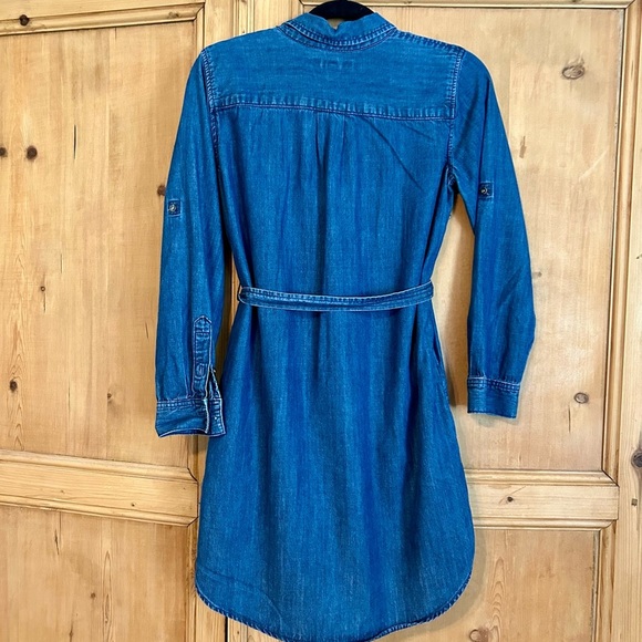 Banana Republic Women’s Blue Denim Shirt Dress Size 4P - Picture 3 of 12